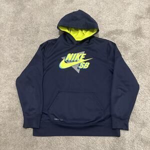 Nike SB Boy's Hoodie Size XL Blue Therma-Fit Long Sleeve Pockets Sweatshirt